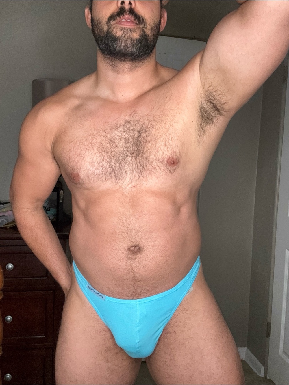 MODUS VIVENDI Men's Light Blue Bikini thong